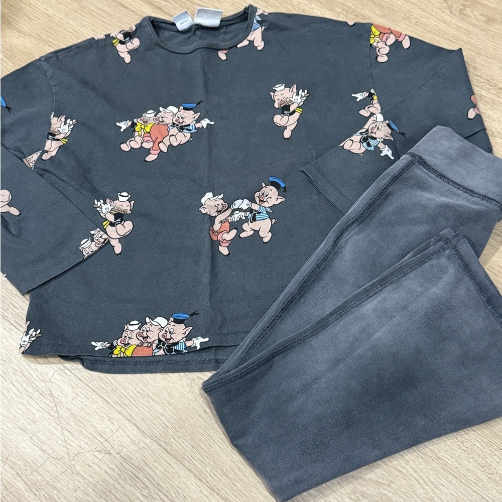 Disney Gray Character Print Top